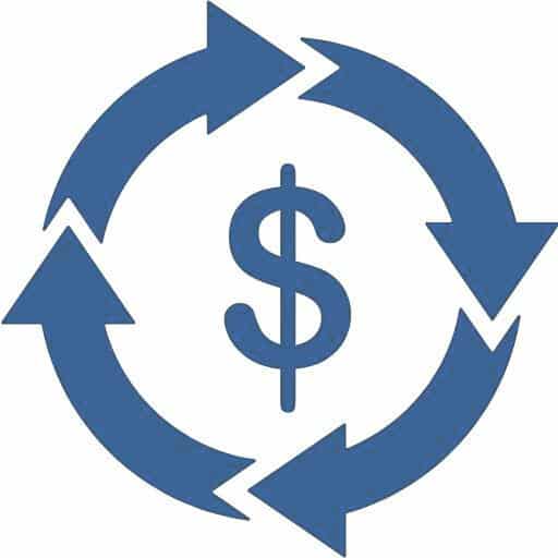 A dollar sign enclosed in a circle